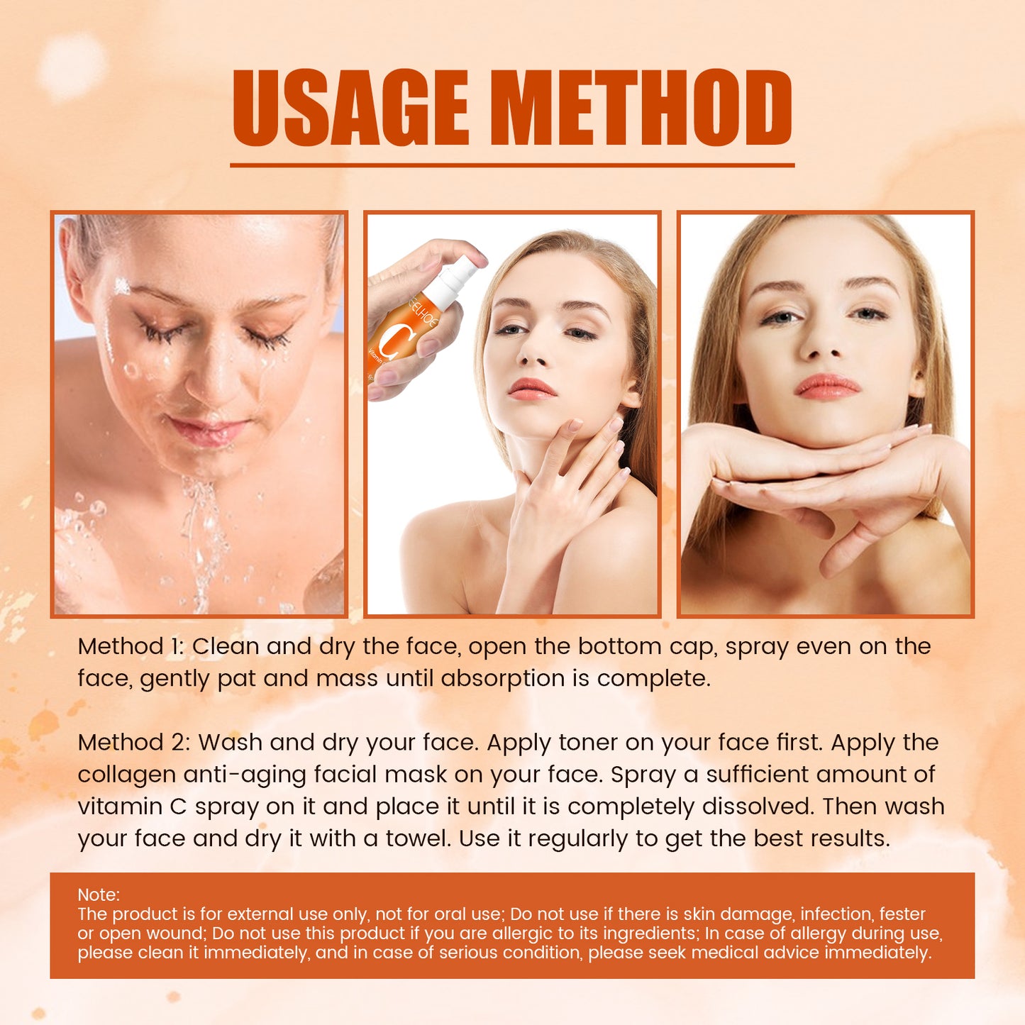 Vitamin C + Hyaluronic Acid Hydrating Facial Mist – Brightening & Moisturizing