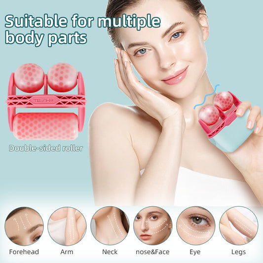 2-in-1 Double-Head Facial Ice Roller – Cold Compress & Skin Massager